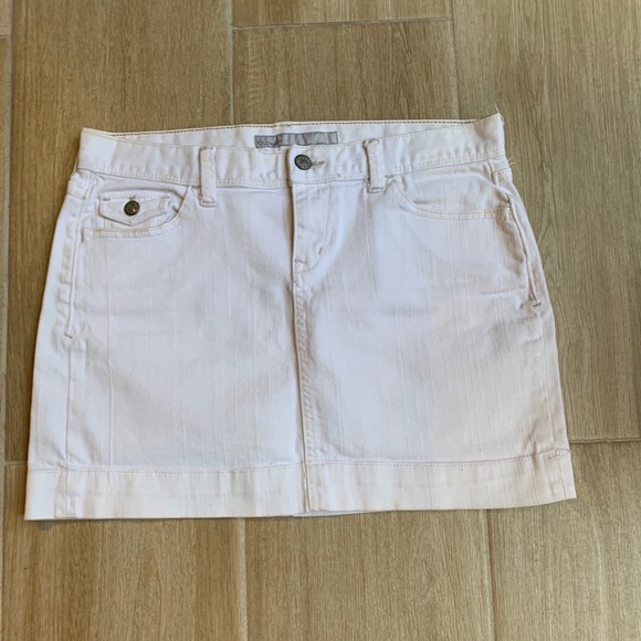 old navy white denim skirt